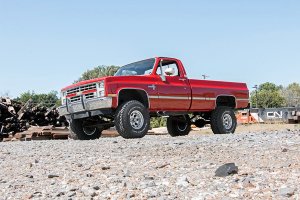 GMC K15 Suburban Suspension Lift Kit - Front + Rear - Rough Country - 4 Inch Lift Kit with 52 Inch Rear Springs - '75-'76